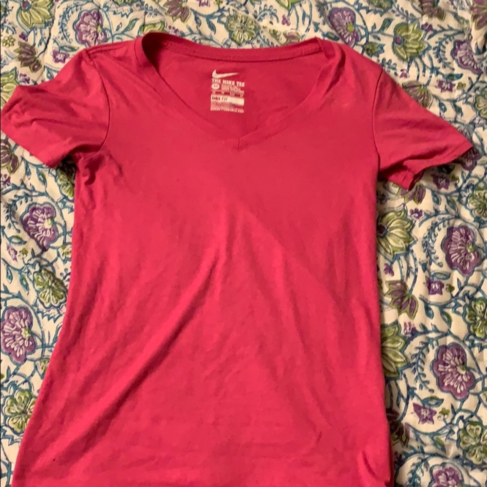 Pink v-neck dri-fit